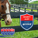 4PCS ANNKE 10" Heavy Duty 100% Aluminum Security Sign, Reflective & Fade Resistant Outdoor Surveillance Warning Sign for Home/Yard/Property Protection