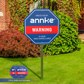 2PCS ANNKE 10" Heavy Duty 100% Aluminum Security Sign, Reflective & Fade Resistant Outdoor Surveillance Warning Sign for Home/Yard/Property Protection