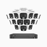 ADLK800 - 4K 16 Channel 16 Dual Light Wired CCTV Security System, Color & IR Night Vision, 3840x2160@20fps, f/1.6 Super Aperture, 4-in-1 Output Signal, IP67