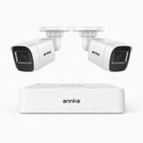 ANNKE 1080p Outdoor Wired Security CCTV System, 8 Channel DVR + 2 X Cameras, 3.6 MM Lens, Smart DVR with Human & Vehicle Detection, 66 ft Infrared Night Vision, 4-in-1 Output Signal, IP67