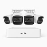 ANNKE 1080p Outdoor Wired Security CCTV System, 8 Channel DVR + 4 X Cameras, 3.6 MM Lens, Smart DVR with Human & Vehicle Detection, 66 ft Infrared Night Vision, 4-in-1 Output Signal, IP67
