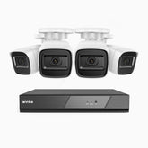 AK200 - 1080p 4 Channel Outdoor Wired Security CCTV System with 4 Cameras, Human & Vehicle Detection, 65 ft IR Night Vision, 4-in-1 Video Output, IP66 Weatherproof, Only Ship to The US