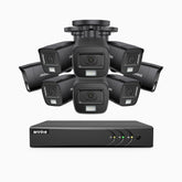 E200 - 3K Lite Wired Security Camera System Outdoor with AI Human/Vehicle Detection, 8CH H.265+ DVR and 8 x 1920 TVL 2MP IP67 Home CCTV Cameras with Smart Dual Light, Color Night Vision