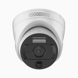 Smart Heat Detection Security Camera, AI Fire Detection, Temperature Alarm, 4-Color Indicator, 4MP Resolution, Two-Way Audio, IP67