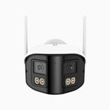 WCD400P - 4MP Wireless Outdoor Dual-Lens WiFi Security Camera, 170° Ultra-wide Angle, 2.4G/5G Dual-Band WiFi, Full Color Night Vision, Two-Way Audio, Cloud & Max. 256 GB Local Storage, Works with Alexa