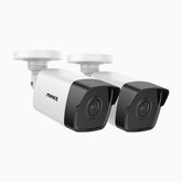 C500 - 2Pcs 3K Outdoor PoE Security IP Camera, EXIR 2.0 Night Vision, Built-in Microphone, SD Card Slot, IP67 Waterproof, RTSP Supported, Works with Alexa