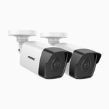 C500 - 2Pcs 3K Outdoor PoE Security IP Camera, EXIR 2.0 Night Vision, Built-in Microphone, SD Card Slot, IP67 Waterproof, RTSP Supported, Works with Alexa