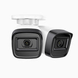 C300 - 2PCS 2K 3MP Outdoor PoE Security IP Camera, EXIR 2.0 Night Vision, Motion Detection, H.265+, IP67 Waterproof