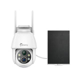 3MP Outdoor Solar Powered Battery Security IP Cameras, 5200mAh Rechargeable Battery, 130° Ultra Wide Angle, Color Night Vision, Human & Vehicle Smart Detection, Two-Way Audio, Works with Alexa & Google