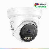 NightChroma<sup>TM</sup> NCBR800 - 4K Outdoor PoE Security Camera, Red Blue Flashing Lights & Siren, 3840*2160, Acme Color & IR Night Vision, Human & Vehicle Detection, Two-Way Audio, IP67 Weatherproof, All-Metal Housing