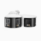 2-Pack FCD600 6MP UHD Dual-Lens Outdoor PoE Security Camera, 180° Panoramic View, Smart Dual Light Night Vision, Two-Way Audio, Active Siren & Alarm, Human & Vehicle Detection, IP67
