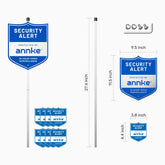 2-Pack 10" Heavy Duty 100% Aluminum Security Sign, with Ground Stake & 16 Window Stickers, Reflective & Fade Resistant Outdoor Surveillance Warning Sign for Home, Yard, Property Protection