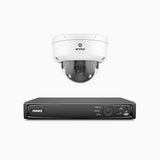 HZ804 - 4K 8 Channel 1 Camera PoE Security System, 4X Optical Zoom, 2.8 - 12 MM Motorized Varifocal Lens, Smart Dual Light Night Vision, Motion Detection 2.0, Built-in Microphone, Siren & Strobe Alarm, Upgraded Version