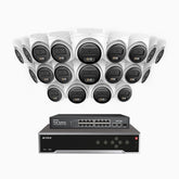 H500 - 3K Super HD 32 Channel 20 Cameras PoE Security System, Color & IR Night Vision, 3072 × 1728 @ 20fps, Smart Human & Vehicle Detection, Built-in Microphone, IP67