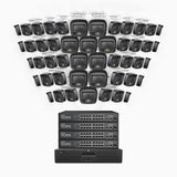 H500 - 3K Super HD 64 Channel 48 Cameras PoE Security System, Color & IR Night Vision, 3072 × 1728 @ 20fps, Smart Human & Vehicle Detection, Built-in Microphone, IP67