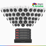 NightChroma<sup>TM</sup> NCK800 – 4K 64 Channel 48 Cameras PoE Security System, f/1.0 Super Aperture, Color Night Vision, 2CH 4K Decoding Capability, Human & Vehicle Detection, Intelligent Behavior Analysis, Built-in Mic, 124° FoV, All-Metal Housing