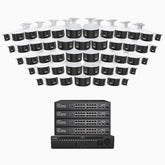 NightChroma<sup>TM</sup> NDK800 – 4K 64 Channel 48 Panoramic Dual Lens Cameras PoE Security System, f/1.0 Super Aperture, Acme Color Night Vision, Active Siren and Strobe, Human & Vehicle Detection, 2CH 4K Decoding Capability, Built-in Mic ,Two-Way Audio