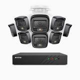 H500 - 3K Super HD 8 Channel 8 Cameras PoE Security System, Color & IR Night Vision, 3072 × 1728 @ 20fps, Smart Human & Vehicle Detection, Built-in Microphone, IP67
