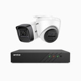 ANNKE H300 2K 3MP 8 Channel PoE Security System with 2 Cameras + 500 GB HDD, EXIR 2.0 Night Vision, Motion Detection, H.265+, IP67 Waterproof