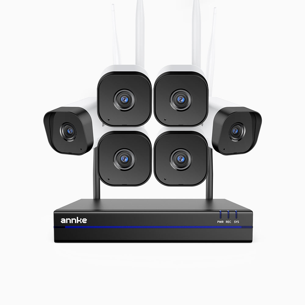 ANNKE 8CH 5MP NVR Wireless Security Camera System, 3MP Cameras With Two-Way Audio & Smart AI Motion Detection, 4/6/8 Cameras, No Hard Drive Included