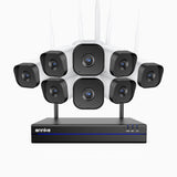 WS800 - 8MP Ultra HD 16 Channel 8 Cameras Wireless NVR Security System, 2.4/5.8G Dual-Band WiFi Pro, Human Motion Detection, Two-Way Audio, Night Vision, Works with Alexa