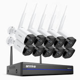 WS800 - 8MP Ultra HD 16 Channel 10 Cameras Wireless NVR Security System, 2.4/5.8G Dual-Band WiFi Pro, Human Motion Detection, Two-Way Audio, Night Vision, Works with Alexa