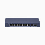 8-Port 1000Mbps PoE Gigabit Ethernet Switch, 110W PoE Power Budget, Plug & Play, Metal fanless Design, Desktop or Wall Mount, 802.3af/at Compliant