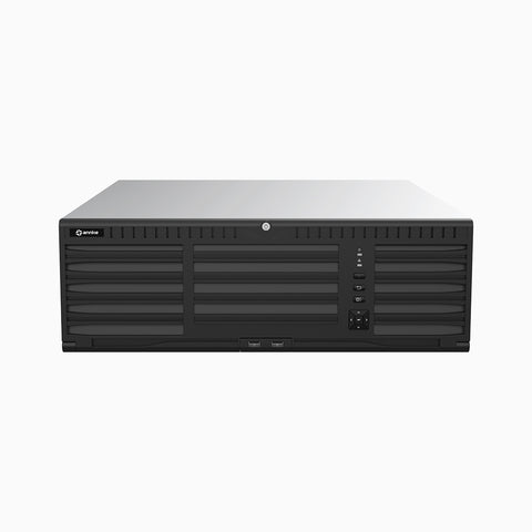 4K 128-Channel Non-PoE NVR Recorder, 32MP Resolution, 16 Hard Drive Bays, 576Mbps, 3U, 4 x NIC, Up to 160 TB Storage