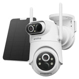 ANNKE 4MP Dual-Lens Solar Security Cameras Wireless Outdoor 360° View, V1, 9000mAh & 4W Solar Panel, Dual-band 2.4/5GHz Bluetooth