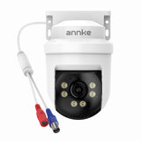 ANNKE 5MP TVI CCTV Home Surveillance Dome PT Camera, Wired Add on Camera with 350° pan and 90° tilt, 100ft Night Vision, IP65 Weatherproof, One Way Audio (DVR Required, Not Included)