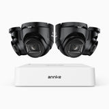 ANNKE 1080p Outdoor Wired Security CCTV System, 8 Channel DVR + 4 X Cameras, 3.6 MM Lens, Smart DVR with Human & Vehicle Detection, 66 ft Infrared Night Vision, 4-in-1 Output Signal, IP67