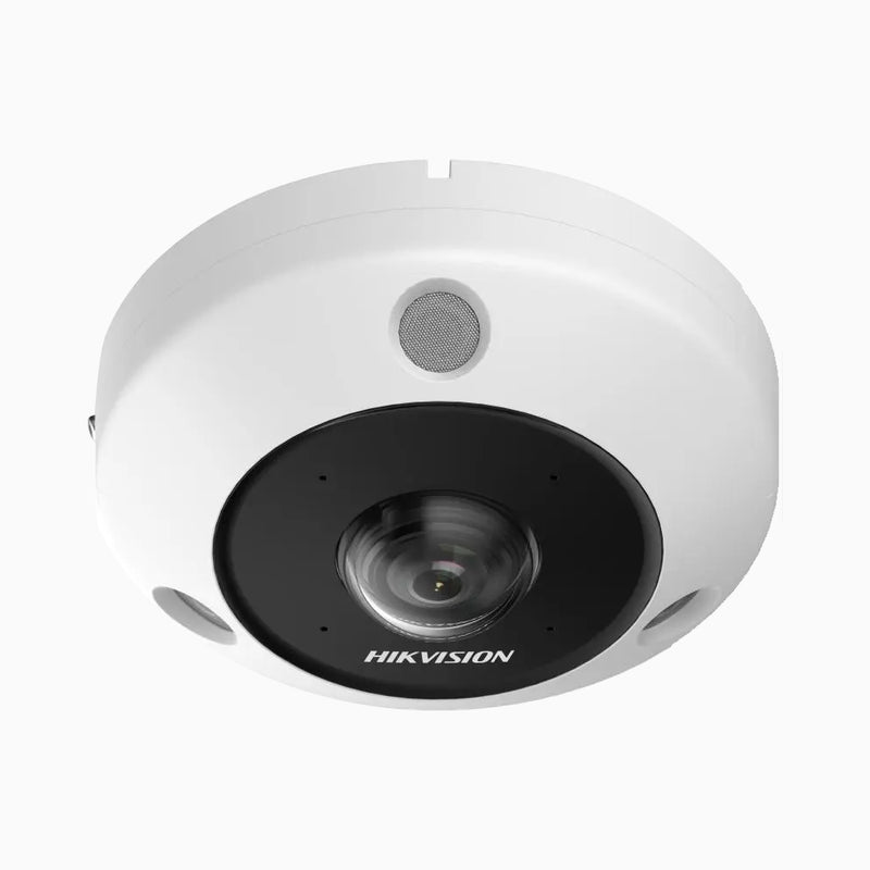 12MP 360° Fisheye PoE Security Camera, 3504 × 3504 @ 30 fps, IR Night Vision, Two-way Audio, IP67 & IK10