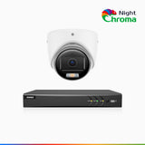 NightChroma<sup>TM</sup>  NAK500 - Updated Version, 3K 8 Channel 1 Camera TVI Security System, Acme Color Night Vision, 2960 × 1665 Resolution, f/1.0 Aperture (0.001 Lux), Built-in Microphone, IP67