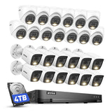 ANNKE 32CH 3K Lite Wired Security Camera System, 4TB DVR & 24 x 2MP Cameras | Bullet & Dome Camera for Business, H.265 pro+, Smart Dual-Light, Human/Vehicle Detection, Instant Alerts, Digital WDR, IP67