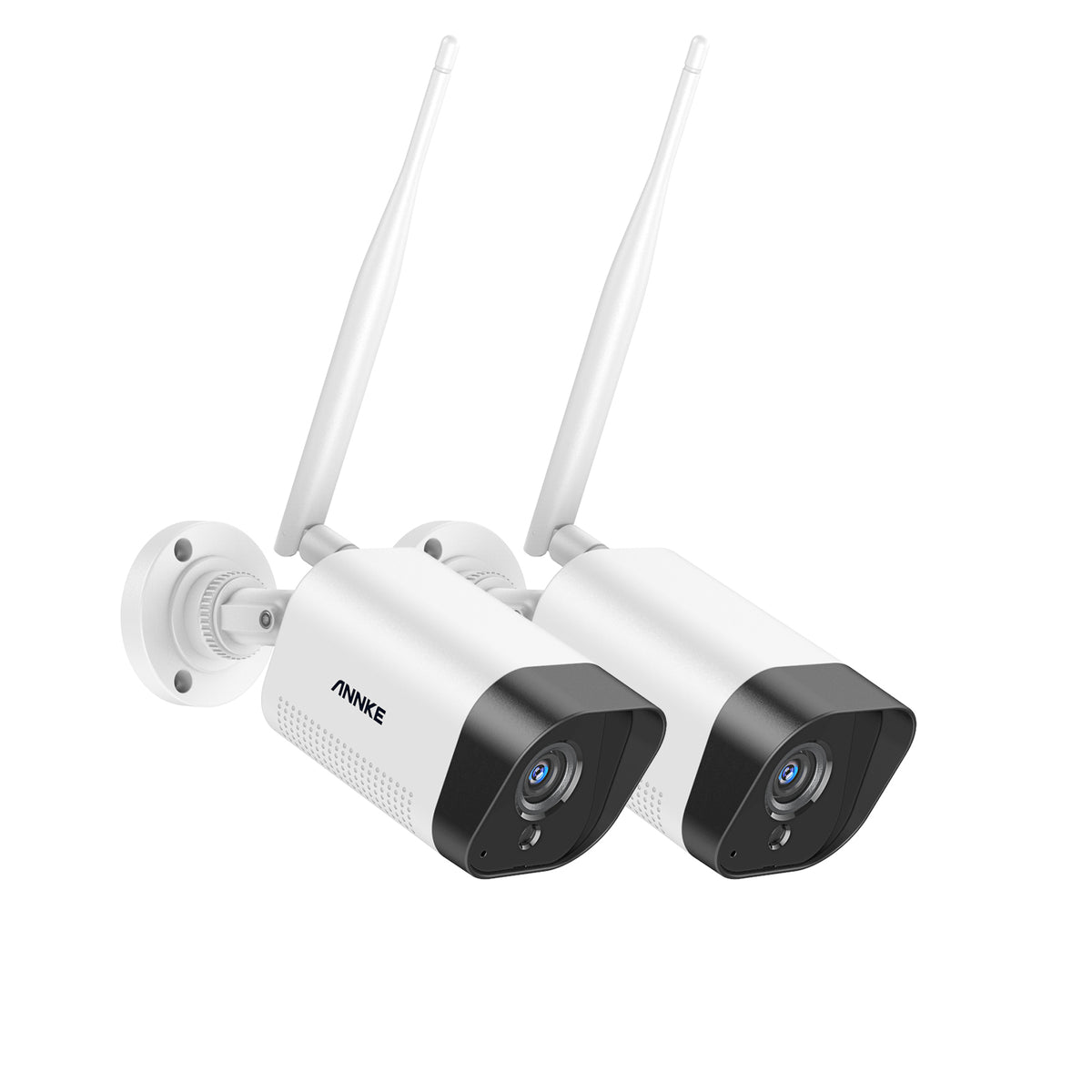 ANNKE 2-Pack Indoor/Outdoor 5MP Bullet Wireless Security Camera with IP66 Weatherproof, 100ft Super Night Vision, Add-on WiFi Cam