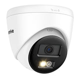 ANNKE 3K PoE Camera with Red & Blue Strobe Flash Light Alarm, IP Turret Security Camera Outdoor Indoor, Two-Way Audio, Color Night Vision, AI Human Detection, 123° Wide Angle, 24/7 Recording, IP67