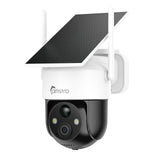 4G LTE Cellular Solar Security Camera Wireless Outdoor, 2K Camera No WiFi Needed with SIM Card, 360° Full View, PIR Motion Detection & Siren, 2-Way Audio, Colour Night Vision, IP66 Waterproof