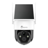 4G LTE Cellular Solar Security Camera Wireless Outdoor, 2K Camera No WiFi Needed with SIM Card, 360° Full View, PIR Motion Detection & Siren, 2-Way Audio, Colour Night Vision, IP66 Waterproof