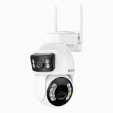 WCD1012 - 10MP UHD Dual-Lens Outdoor Wireless WiFi PTZ Security Camera, 360° Panoramic View, 12X Optical Zoom, Smart Dual Light Night Vision, Two-Way Audio, 270° Pan & 90° Tilt, Cloud & Max. 256 GB Local Storage, Works with Alexa