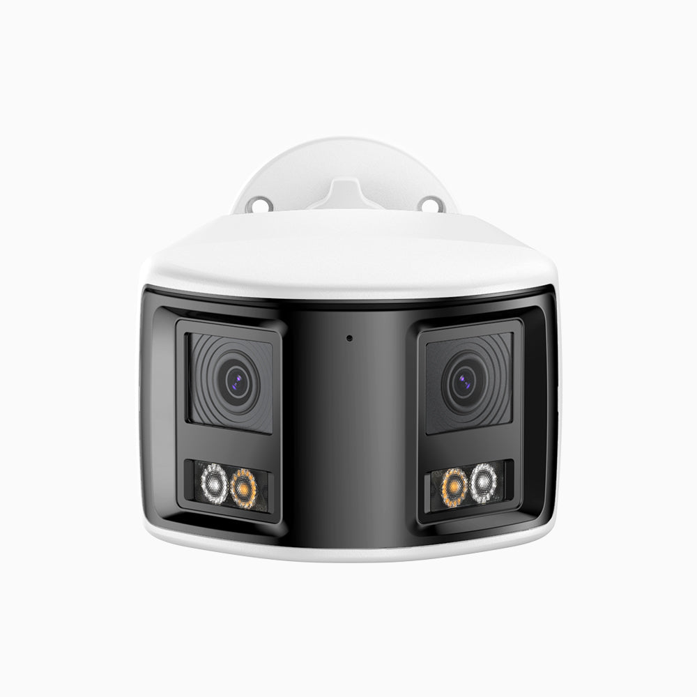FCD800 - 8MP UHD Dual-Lens Outdoor PoE Security Camera, 180° Panoramic View, Smart Dual Light Night Vision, Two-Way Audio, Active Siren & Alarm, Human & Vehicle Detection, IP67