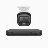 H500 - 3K Super HD 4 Channel 1 Cameras PoE Security System, Color & IR Night Vision, 3072 × 1728 @ 20fps, Smart Human & Vehicle Detection, Built-in Microphone, IP67