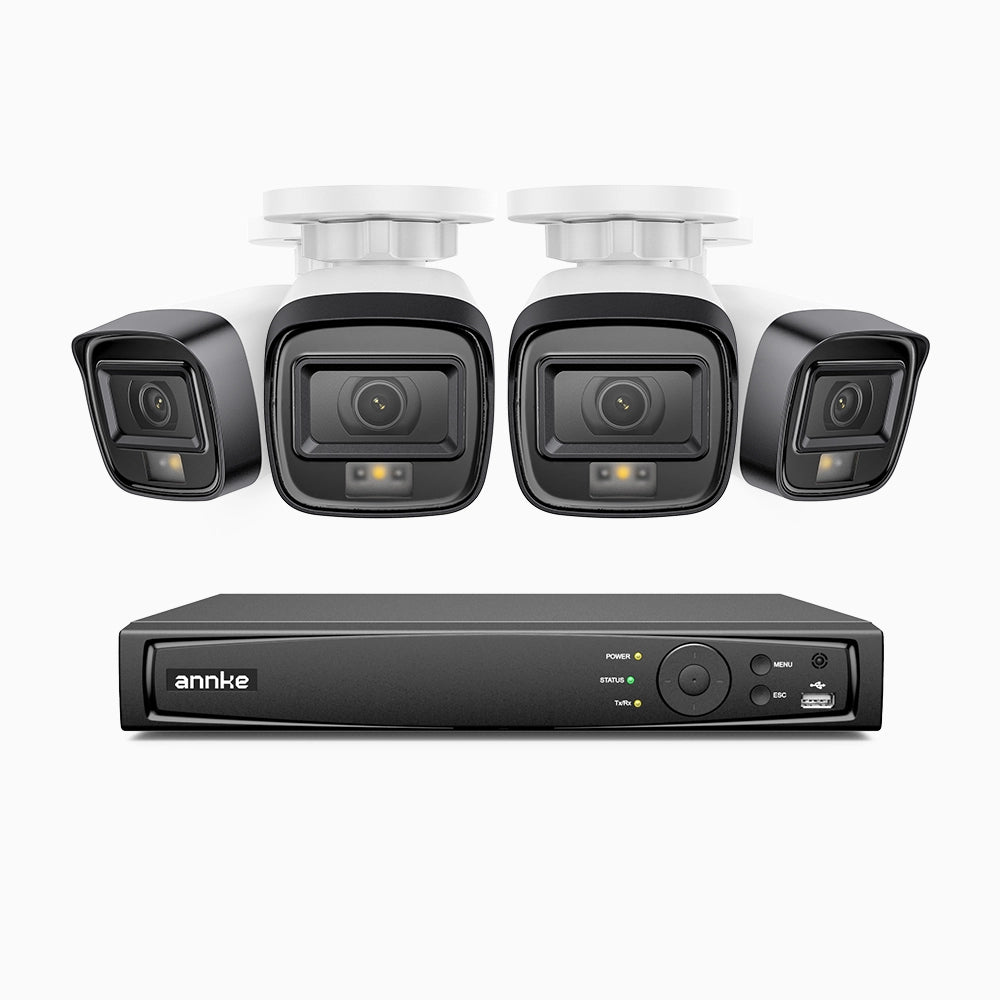 ANNKE H500 5MP 4 Channel 4 Cameras PoE Security System - ANNKE
