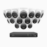 H500 - 3K Super HD 16 Channel 16 Cameras PoE Security System, Color & IR Night Vision, 3072 × 1728 @ 20fps, Smart Human & Vehicle Detection, Built-in Microphone, IP67