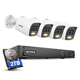 ANNKE H1200 12MP Security Camera System, 12MP H.265+ 8CH NVR and 4 X 12 Megapixel UHD PoE Surveillance IP Cam with Smart Dual Light, AI Human&Vehicle Detection, Color Night Vision (2TB Hard Drive)