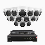 H500 - 3K Super HD 32 Channel 16 Cameras PoE Security System, Color & IR Night Vision, 3072 × 1728 @ 20fps, Smart Human & Vehicle Detection, Built-in Microphone, IP67