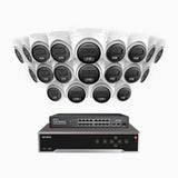 H500 - 3K Super HD 32 Channel 20 Cameras PoE Security System, Color & IR Night Vision, 3072 × 1728 @ 20fps, Smart Human & Vehicle Detection, Built-in Microphone, IP67