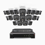H500 - 3K Super HD 32 Channel 20 Cameras PoE Security System, Color & IR Night Vision, 3072 × 1728 @ 20fps, Smart Human & Vehicle Detection, Built-in Microphone, IP67