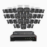 H500 - 3K Super HD 32 Channel 32 Cameras PoE Security System, Color & IR Night Vision, 3072 × 1728 @ 20fps, Smart Human & Vehicle Detection, Built-in Microphone, IP67