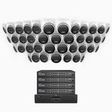 H500 - 3K Super HD 64 Channel 40 Cameras PoE Security System, Color & IR Night Vision, 3072 × 1728 @ 20fps, Smart Human & Vehicle Detection, Built-in Microphone, IP67