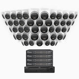 H500 - 3K Super HD 64 Channel 48 Cameras PoE Security System, Color & IR Night Vision, 3072 × 1728 @ 20fps, Smart Human & Vehicle Detection, Built-in Microphone, IP67